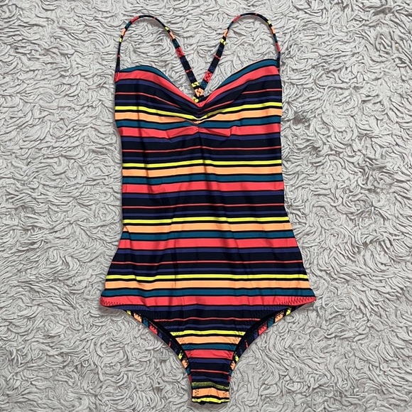Roxy Swimsuit Striped One Piece S Small - Picture 3 of 5